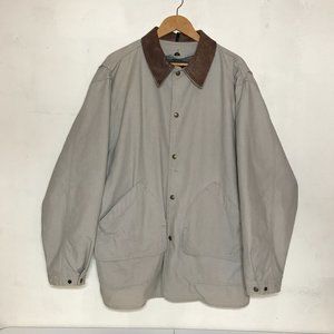 Woolrich Removable Blanket Lining Sturdy Barn Chore Jacket Leather Collar Size L